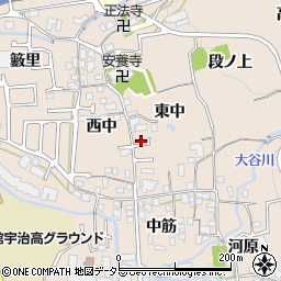 京都府宇治市莵道東中28周辺の地図
