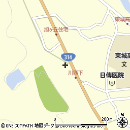 広島県庄原市東城町川西585周辺の地図