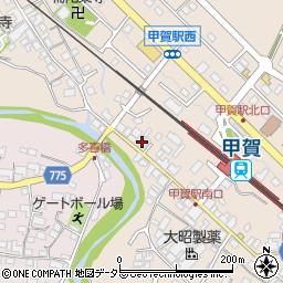 滋賀県甲賀市甲賀町大原市場158周辺の地図
