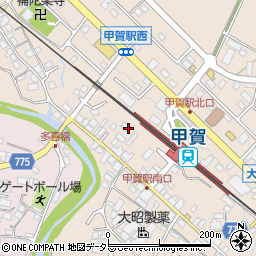 滋賀県甲賀市甲賀町大原市場160周辺の地図