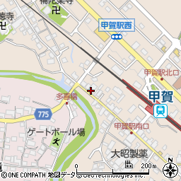 滋賀県甲賀市甲賀町大原市場159周辺の地図