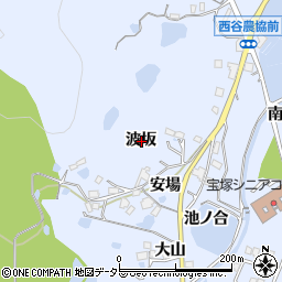 兵庫県宝塚市大原野波坂周辺の地図