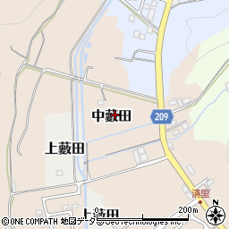 静岡県藤枝市中藪田周辺の地図