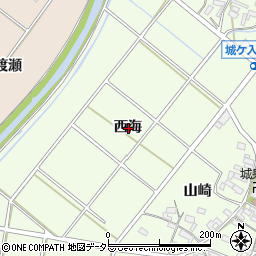 愛知県安城市城ケ入町西海周辺の地図