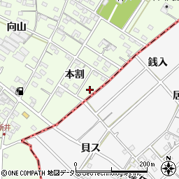 愛知県安城市城ケ入町本割63周辺の地図