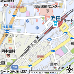 浜田医療センター研修医宿舎周辺の地図