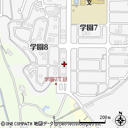 兵庫県三田市学園8丁目10周辺の地図