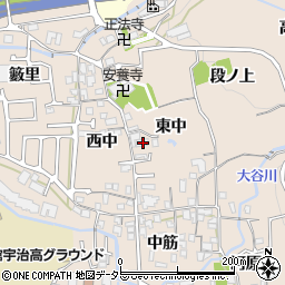 京都府宇治市莵道東中27周辺の地図