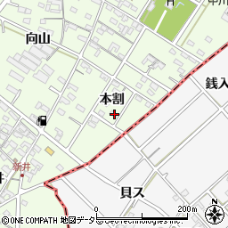 愛知県安城市城ケ入町本割60周辺の地図