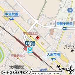 甲賀郵便局周辺の地図