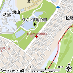 松尾台集会所前周辺の地図