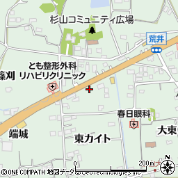 愛知県新城市杉山池下周辺の地図