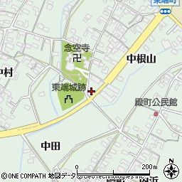 愛知県安城市東端町中根山15周辺の地図