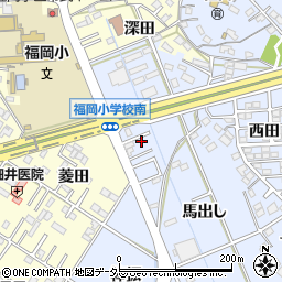 愛知県岡崎市上地町赤菱36周辺の地図