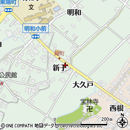 愛知県安城市東端町新子19周辺の地図