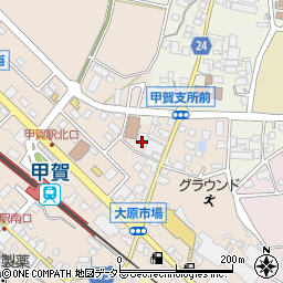 滋賀県甲賀市甲賀町大原市場702周辺の地図