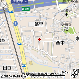 京都府宇治市莵道（籔里）周辺の地図