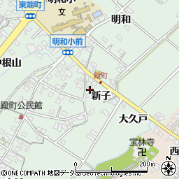 愛知県安城市東端町新子12周辺の地図