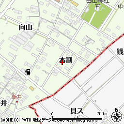 愛知県安城市城ケ入町本割53周辺の地図