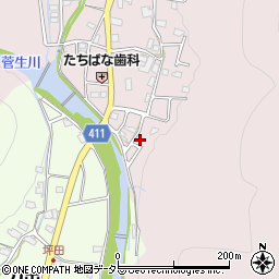 兵庫県姫路市夢前町菅生澗1-12周辺の地図