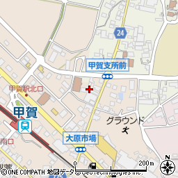 滋賀県甲賀市甲賀町大原市場30周辺の地図