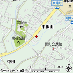愛知県安城市東端町中根山17周辺の地図