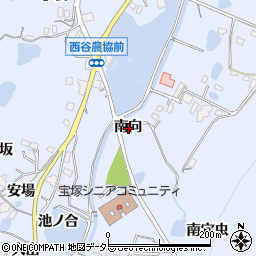 兵庫県宝塚市大原野南向周辺の地図