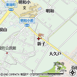 愛知県安城市東端町新子9周辺の地図
