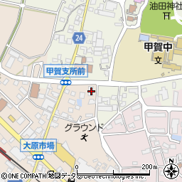 滋賀県甲賀市甲賀町大原市場22-4周辺の地図