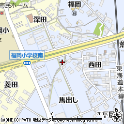 愛知県岡崎市上地町赤菱9周辺の地図