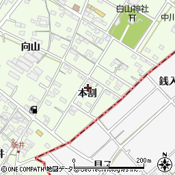愛知県安城市城ケ入町本割54-2周辺の地図