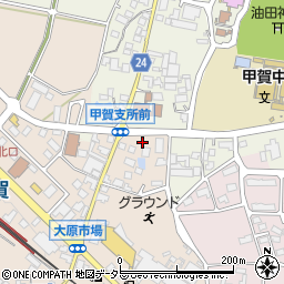滋賀県甲賀市甲賀町大原市場23周辺の地図
