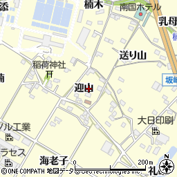 愛知県額田郡幸田町坂崎迎山周辺の地図