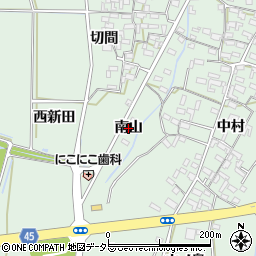 愛知県安城市東端町（南山）周辺の地図