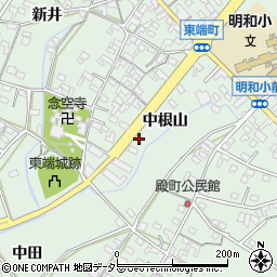 愛知県安城市東端町中根山18周辺の地図