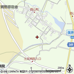 兵庫県小野市西山町周辺の地図