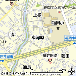 愛知県岡崎市福岡町東河原周辺の地図