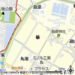 愛知県幸田町（額田郡）坂崎（楠）周辺の地図