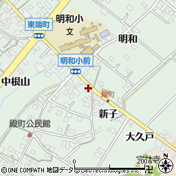 愛知県安城市東端町新子7周辺の地図