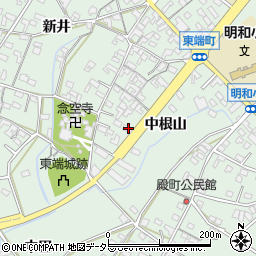 愛知県安城市東端町中根山27周辺の地図