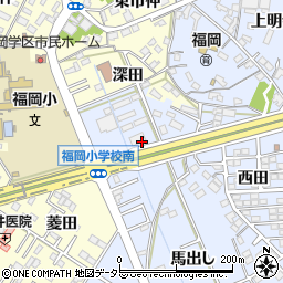 愛知県岡崎市上地町赤菱周辺の地図