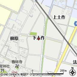 愛知県岡崎市福桶町下土作周辺の地図