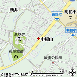 愛知県安城市東端町中根山21周辺の地図