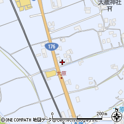 兵庫県三田市大原周辺の地図