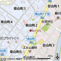 愛知県碧南市東山町2丁目周辺の地図