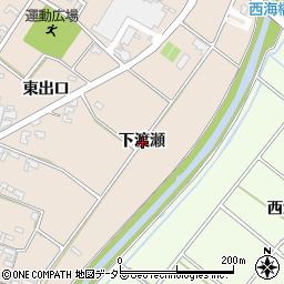 愛知県安城市根崎町下渡瀬周辺の地図