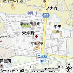 愛知県新城市東沖野周辺の地図
