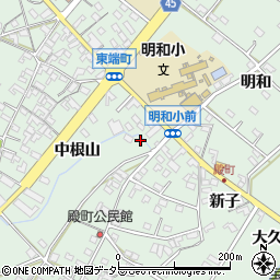 愛知県安城市東端町中根山74周辺の地図