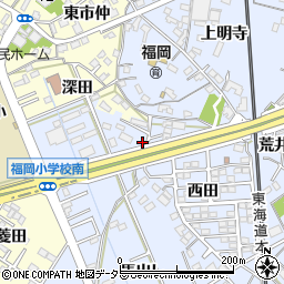 愛知県岡崎市上地町赤菱5-1周辺の地図