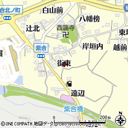 兵庫県川辺郡猪名川町紫合街東周辺の地図